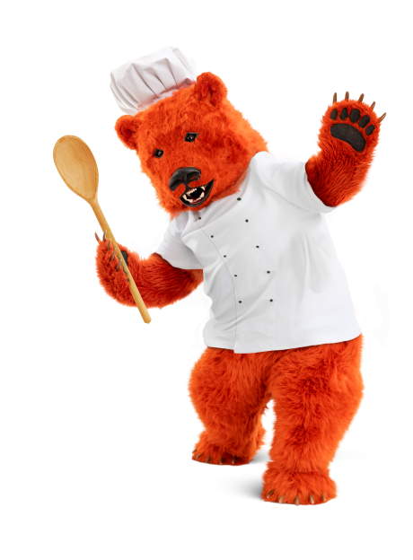 Pečenie - medveď kuchár - múky na Grizly