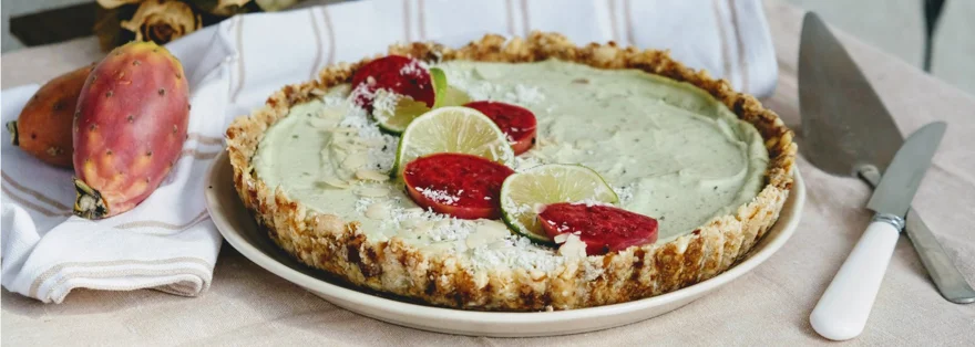 Avokádový - limetkový koláč