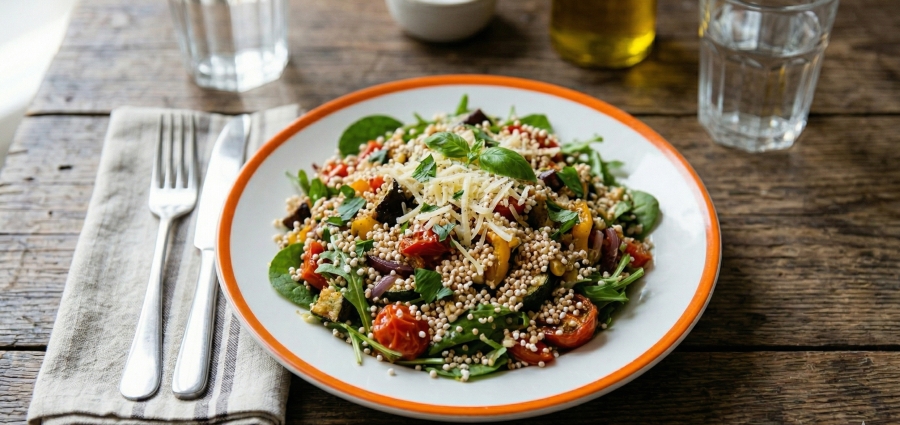 Šalát s pufovaným amarantom Grizly