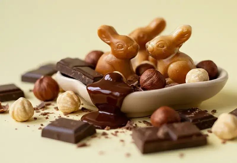 Čokoládové zajačiky s náplňou