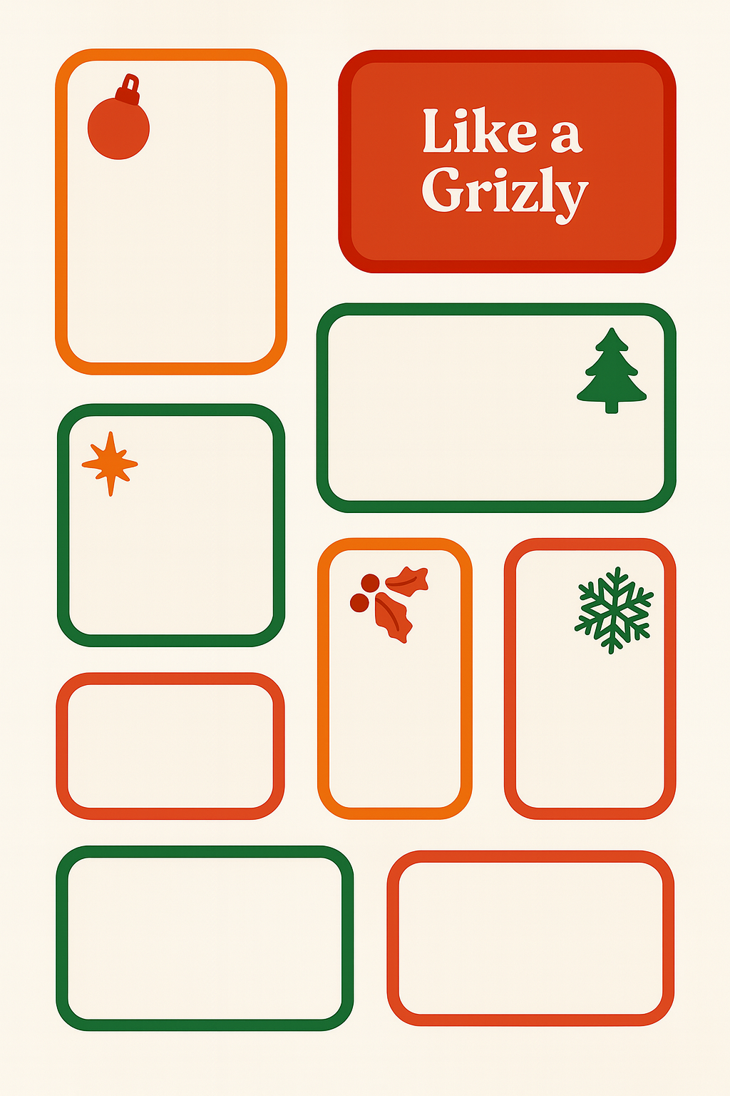 Etikety na darčeky Grizly