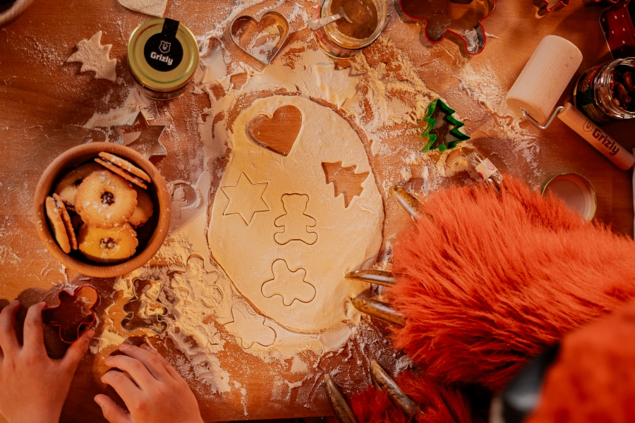 Pečenie vianočného pečiva s Grizly