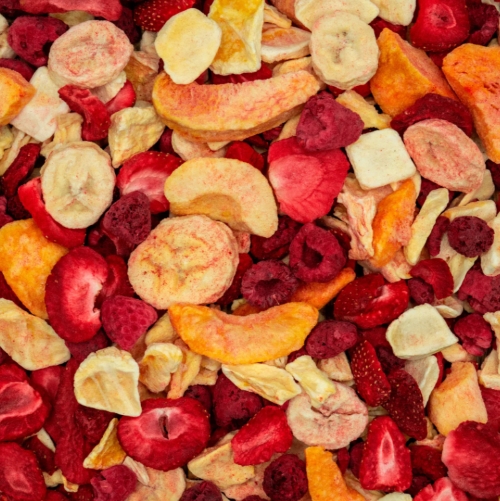 Sušené ovocie, lyofilizované ovocie Grizly