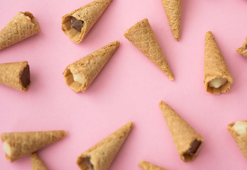 Mini kornútky detail