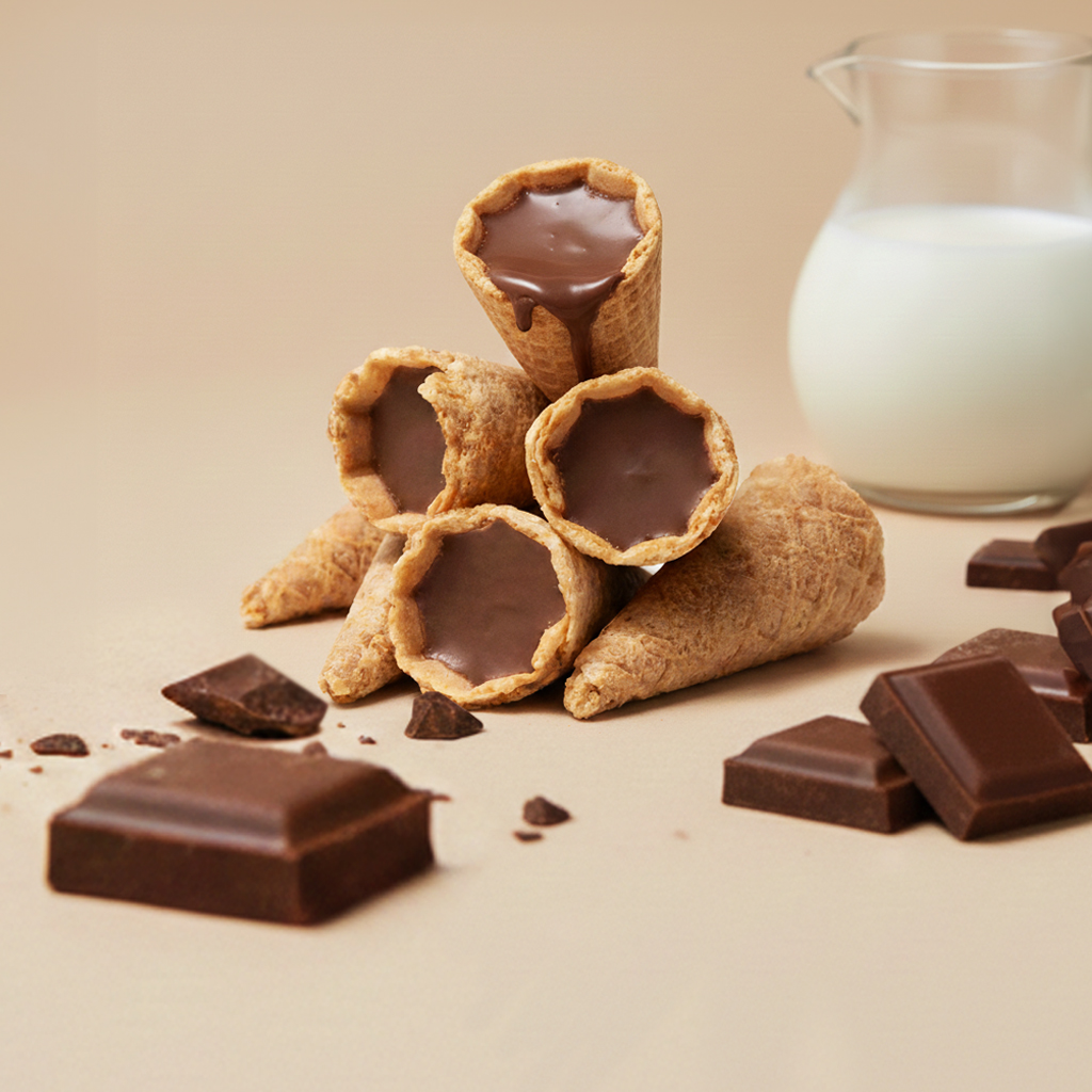 Mini kornútky s mliečnou čokoládou