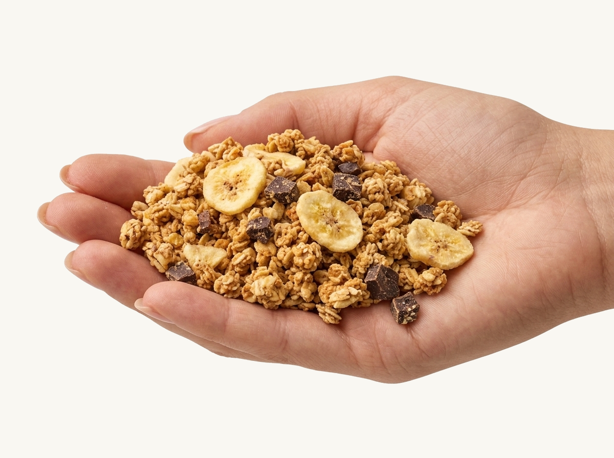 granola v ruke