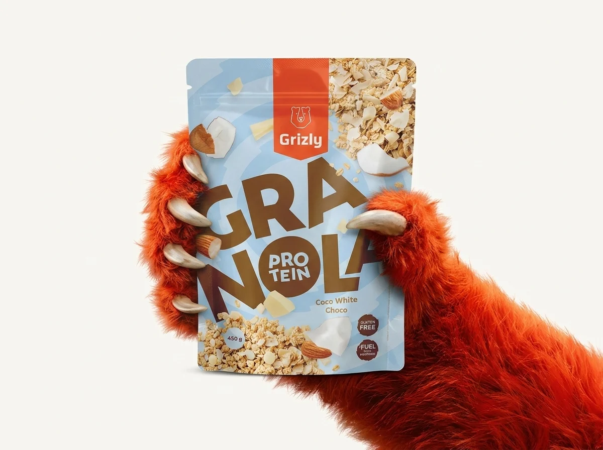 labka držiaca granolu