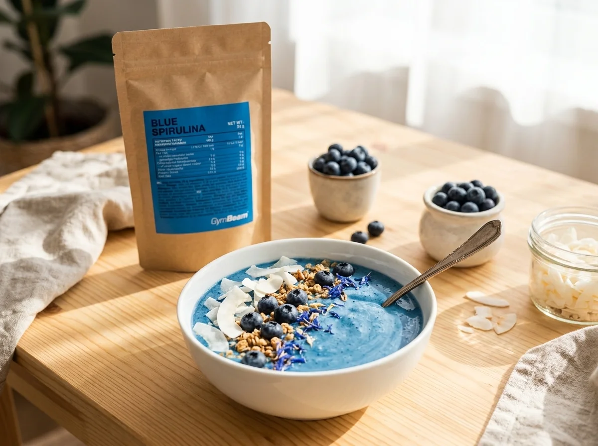 modrá smoothie miska