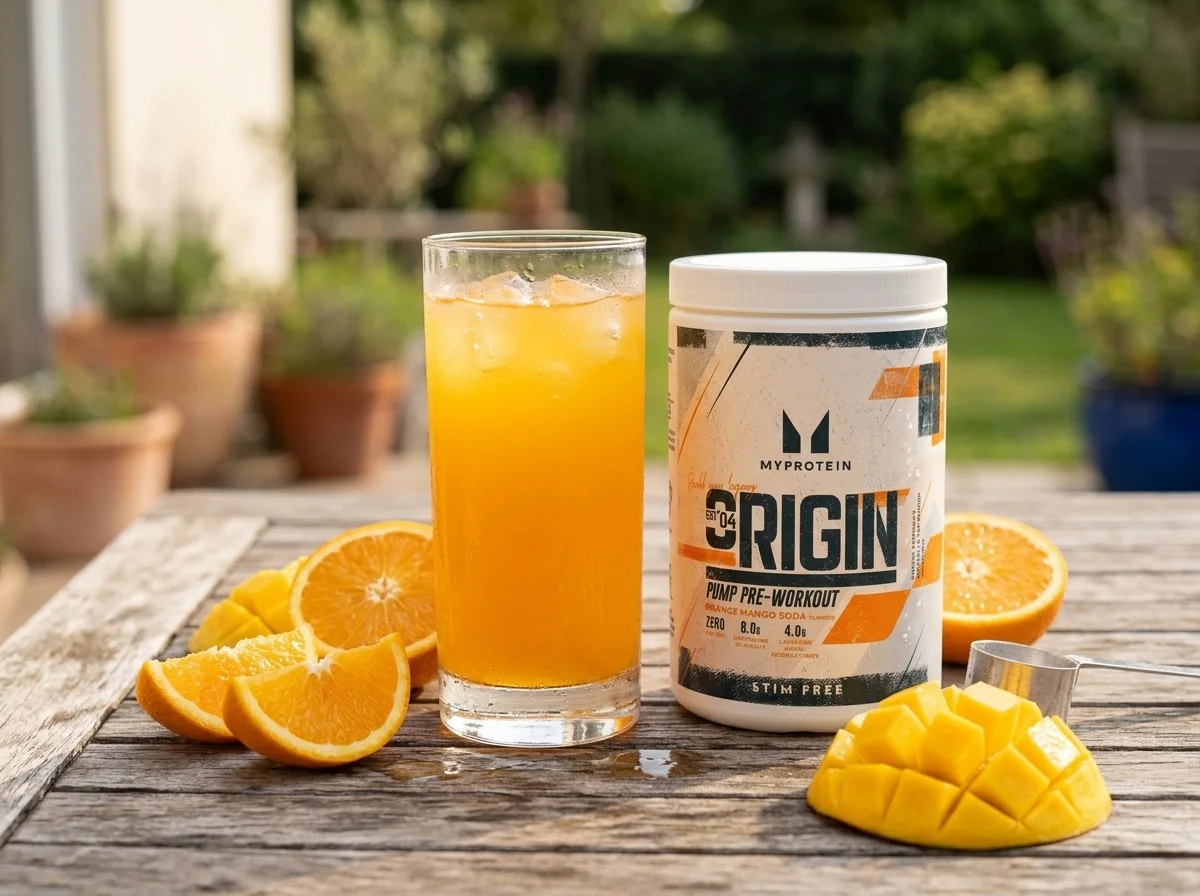 pomarančový pre-workout nápoj