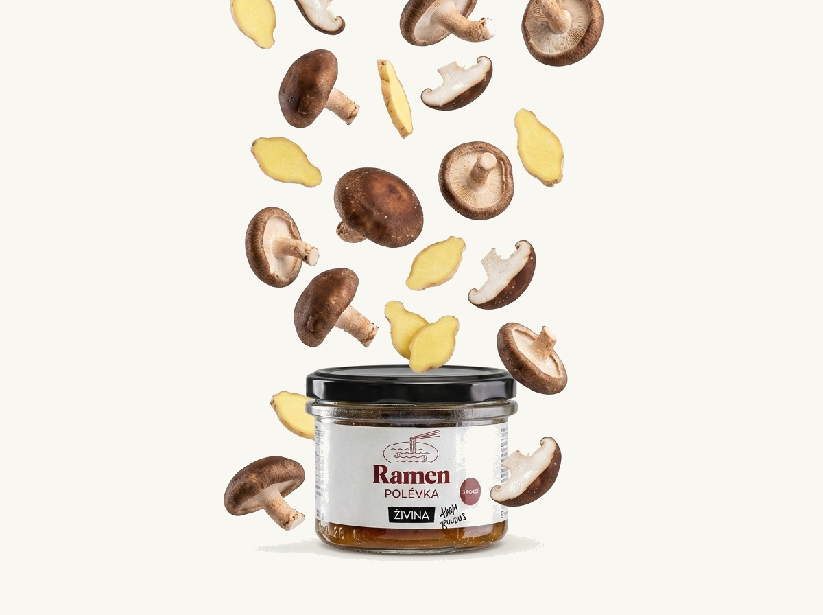 shiitake a zázvor