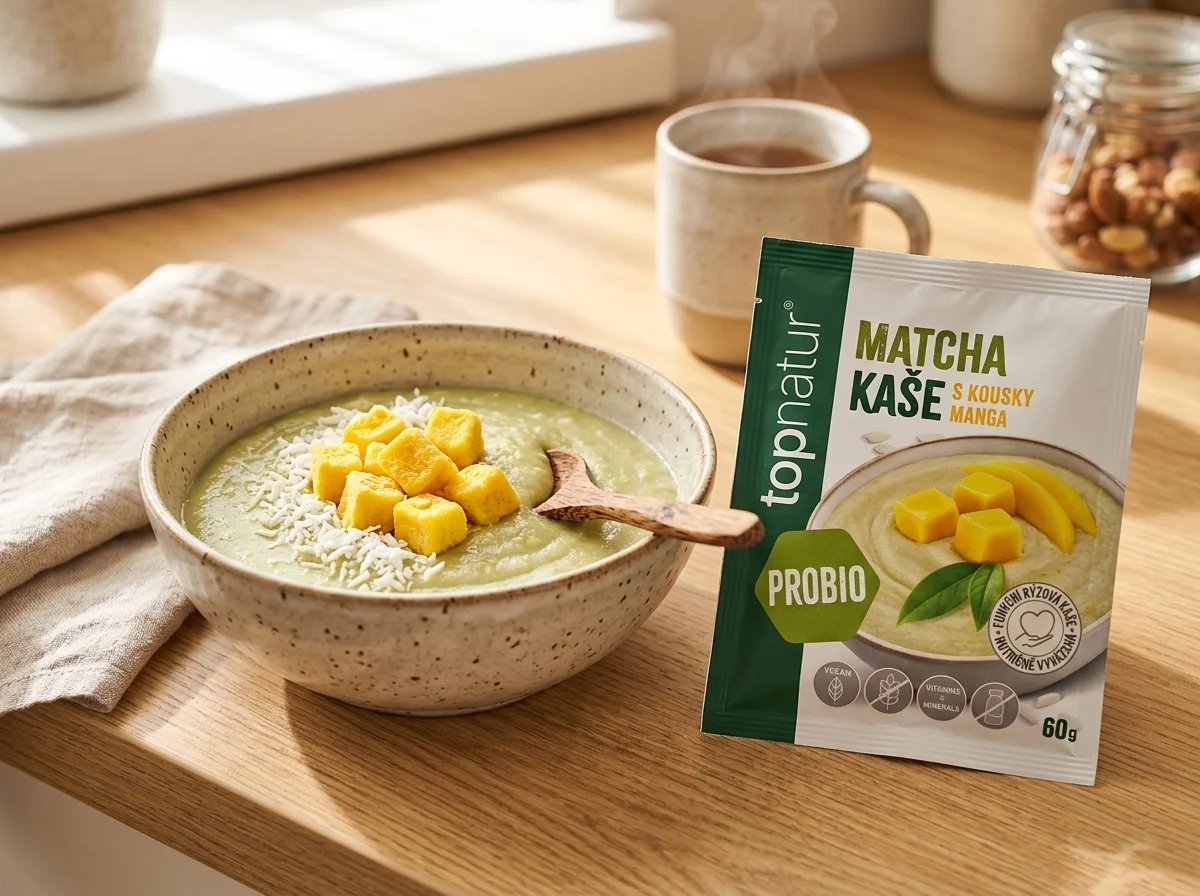 kaša matcha mango
