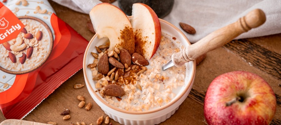 Škorica mandle jablko ovsená kaša Grizly