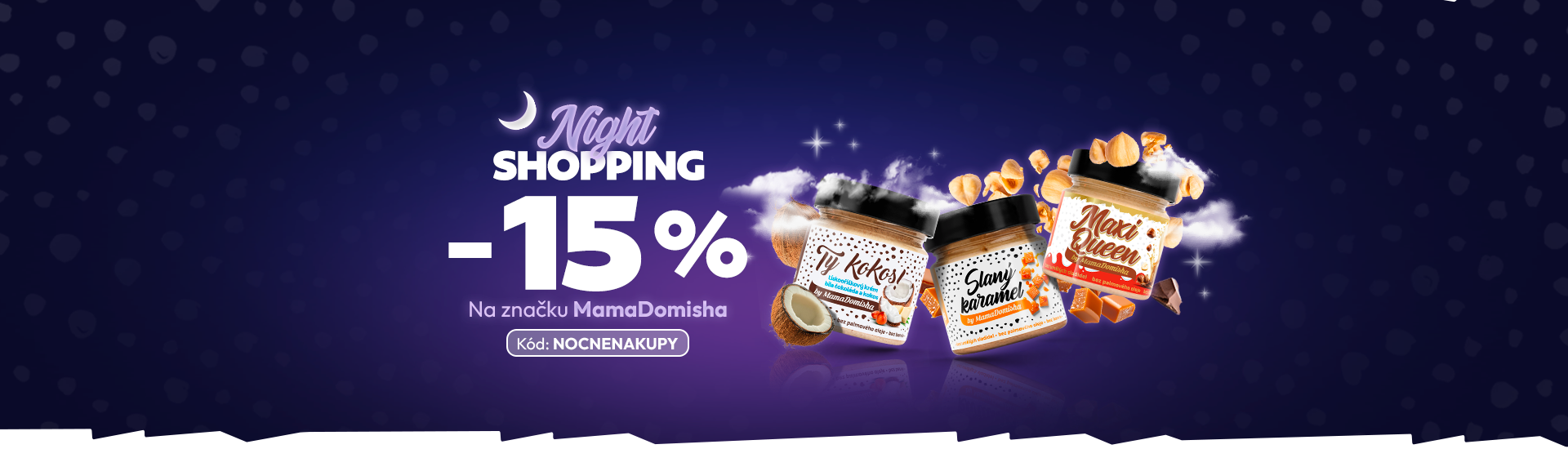 Night Shopping – zľava 15 % na produkty MamaDomisha