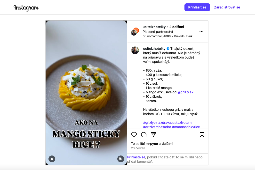 Sticky rice, jasmínová rýže Grizly