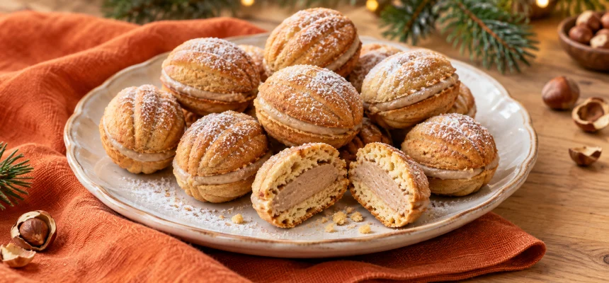 Plnené oriešky: Recept na vianočné pečivo s krémom