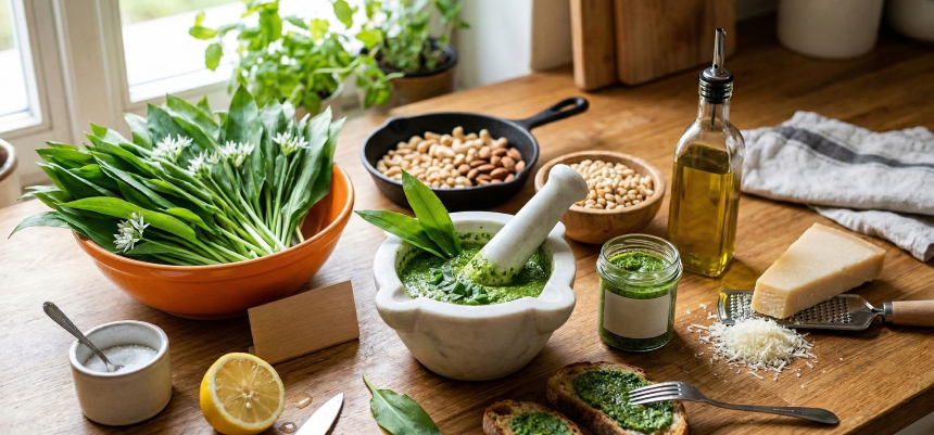 Pesto z medvedieho cesnaku: Najlepší domáci recept krok za krokom