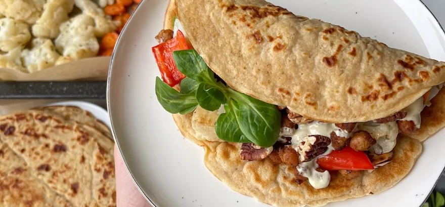Vegánske tacos s pečeným cícerom a praženými pekanmi