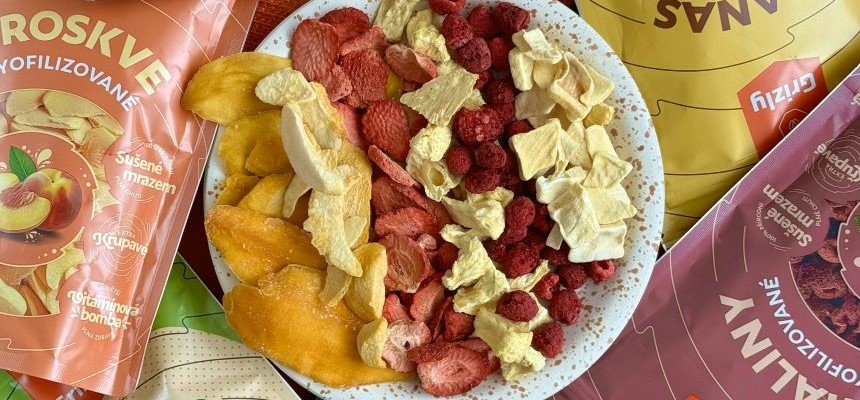 Mrazivo dobré lyofilizované ovocie