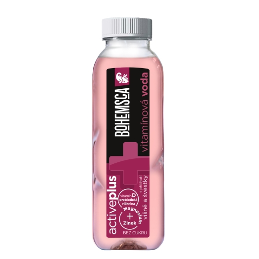 ACTIVE PLUS vitamin water VIŠEŇ a ŠVESTKA 390 ml