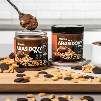 Arašidový krém s belgickou horkou čokoládou premium