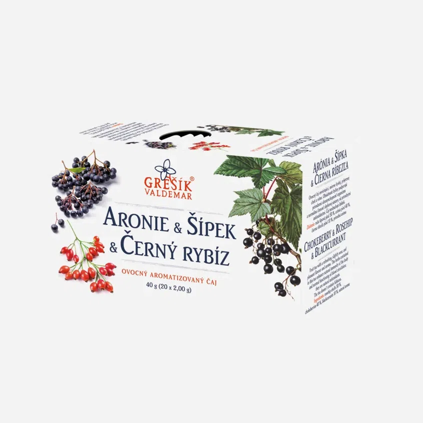 Arónia, šípok a čierne ríbezle ovocný čaj 20 sáčkov