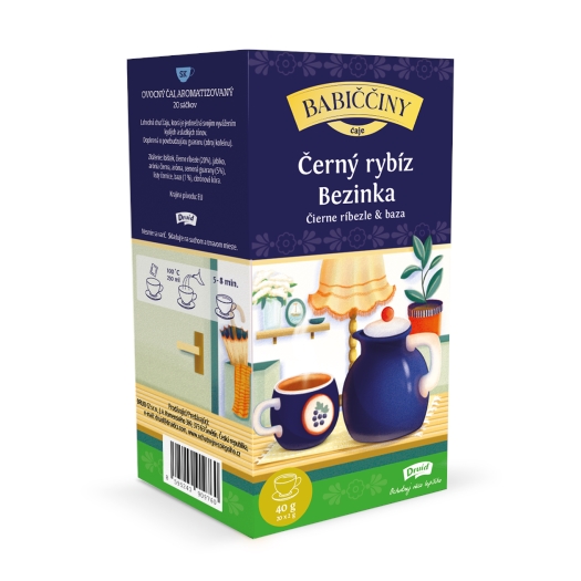 Babičkin čaj ovocný - čierne ríbezle a baza