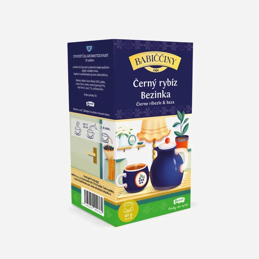 Babičkin čaj ovocný - čierne ríbezle a baza