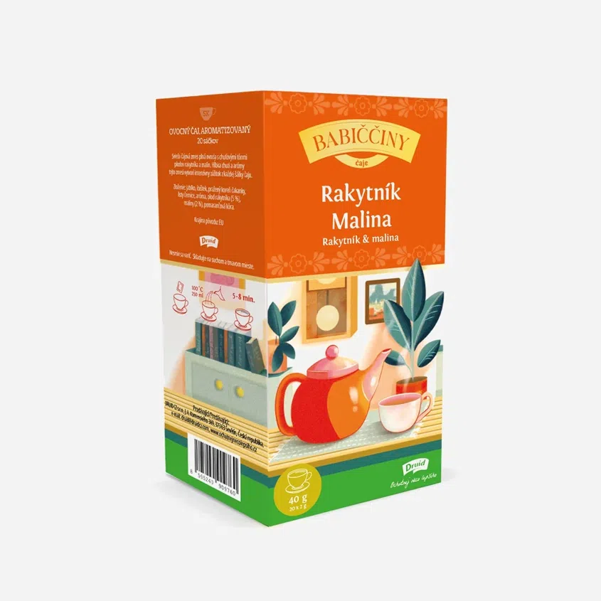 Babičkin čaj ovocný - rakytník a malina