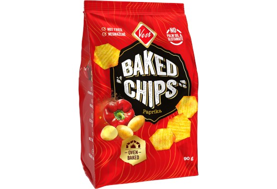 Baked chips paprikovej