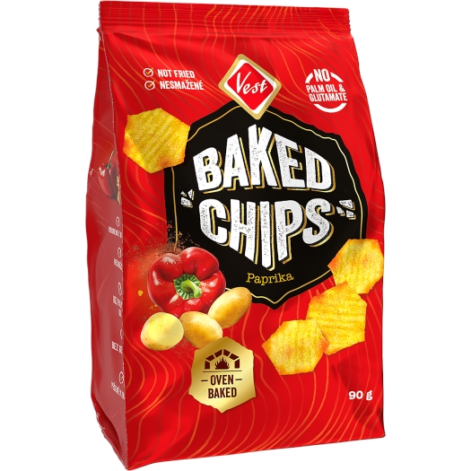 Baked chips paprikovej