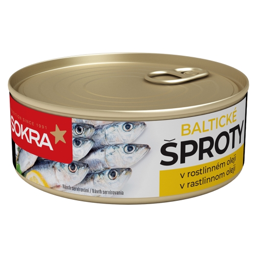 Baltické šproty v rastlinnom oleji