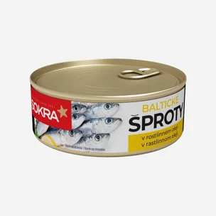 Baltické šproty v rastlinnom oleji
