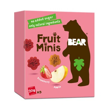 BEAR Fruit Minis jahoda a jablko 5x20 g