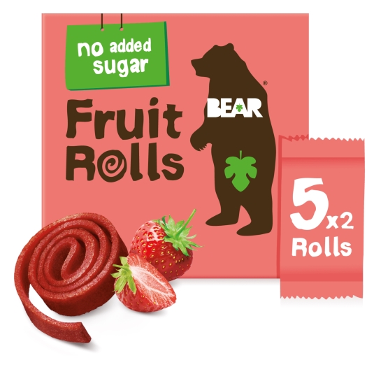 BEAR Fruit Rolls jahoda ovocné rolované plátky 5x20 g