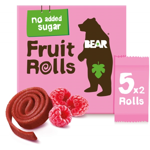 BEAR Fruit Rolls malina ovocné rolované plátky 5x20 g