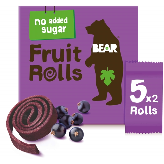 BEAR Fruit Rolls ovocné rolky s čiernymi ríbezľami 5x20 g