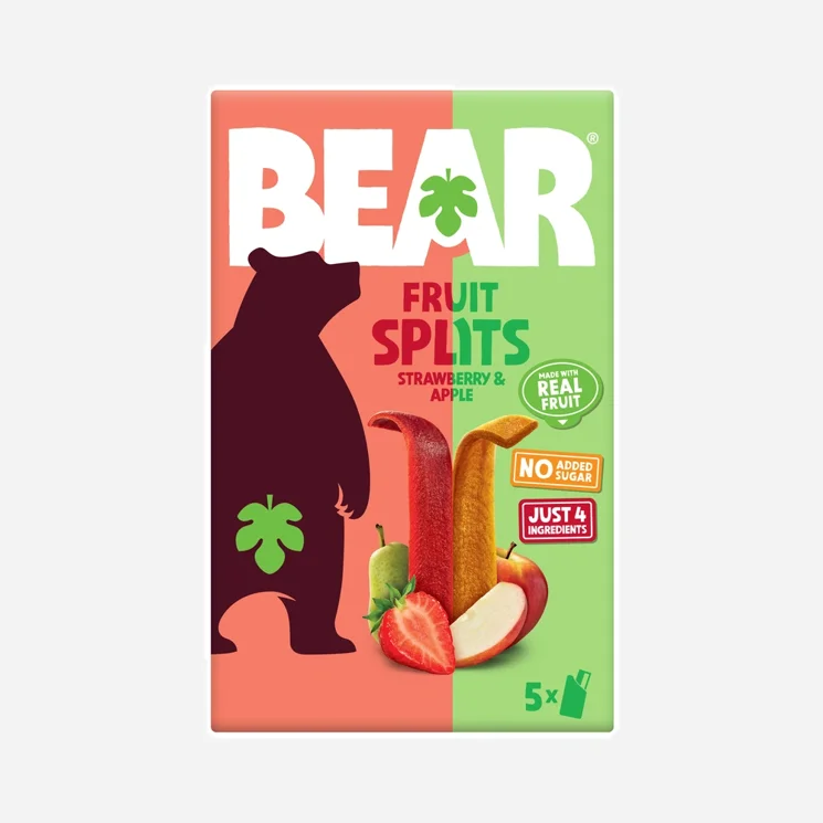 BEAR Fruit Splits jahoda a jablko  5x20 g