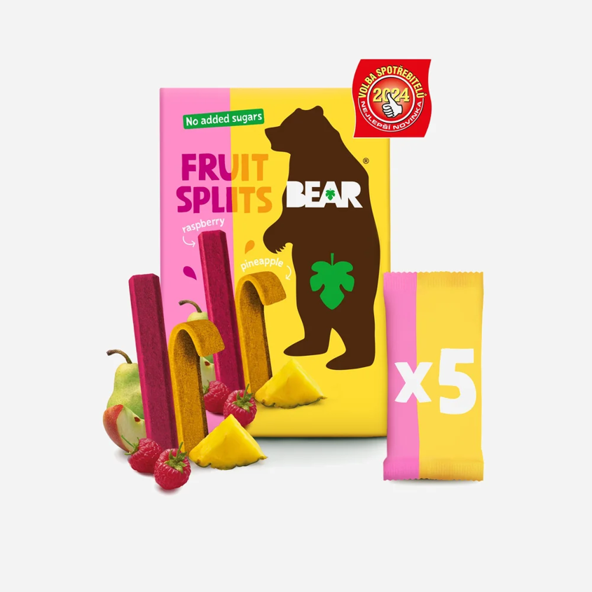 Bear Fruit Splits malina a ananás 5x20 g