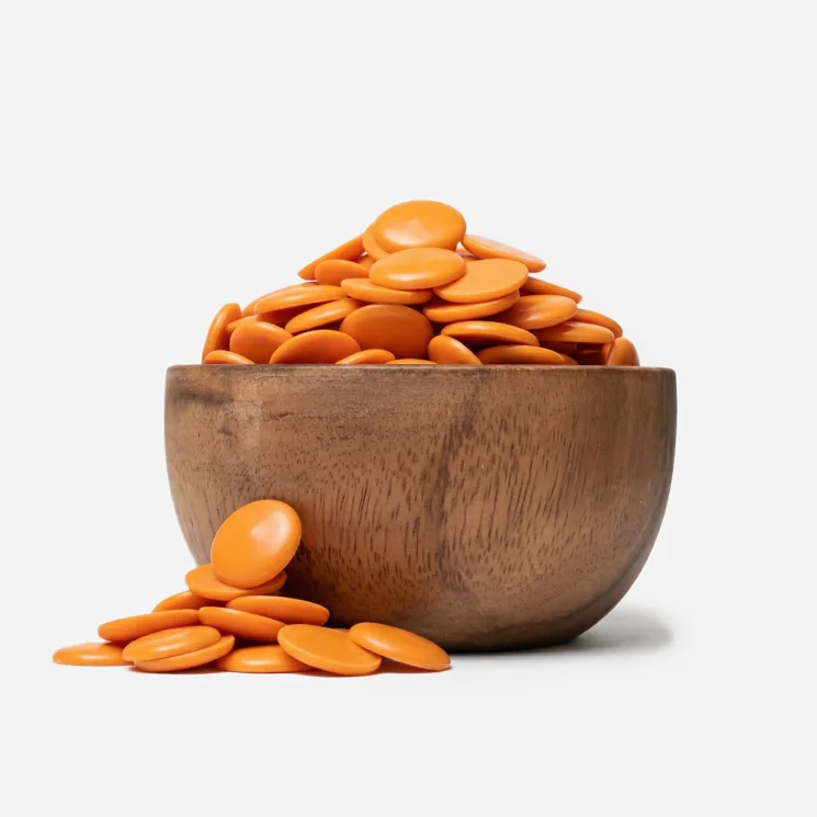 Belgická biela čokoláda s príchuťou pomaranča