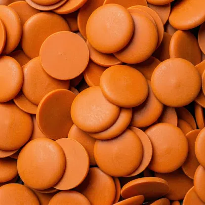 Belgická biela čokoláda s príchuťou pomaranča