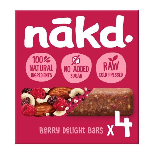 Berry Delight - Ovocno-orieškové RAW tyčinky s malinami 35g x 4