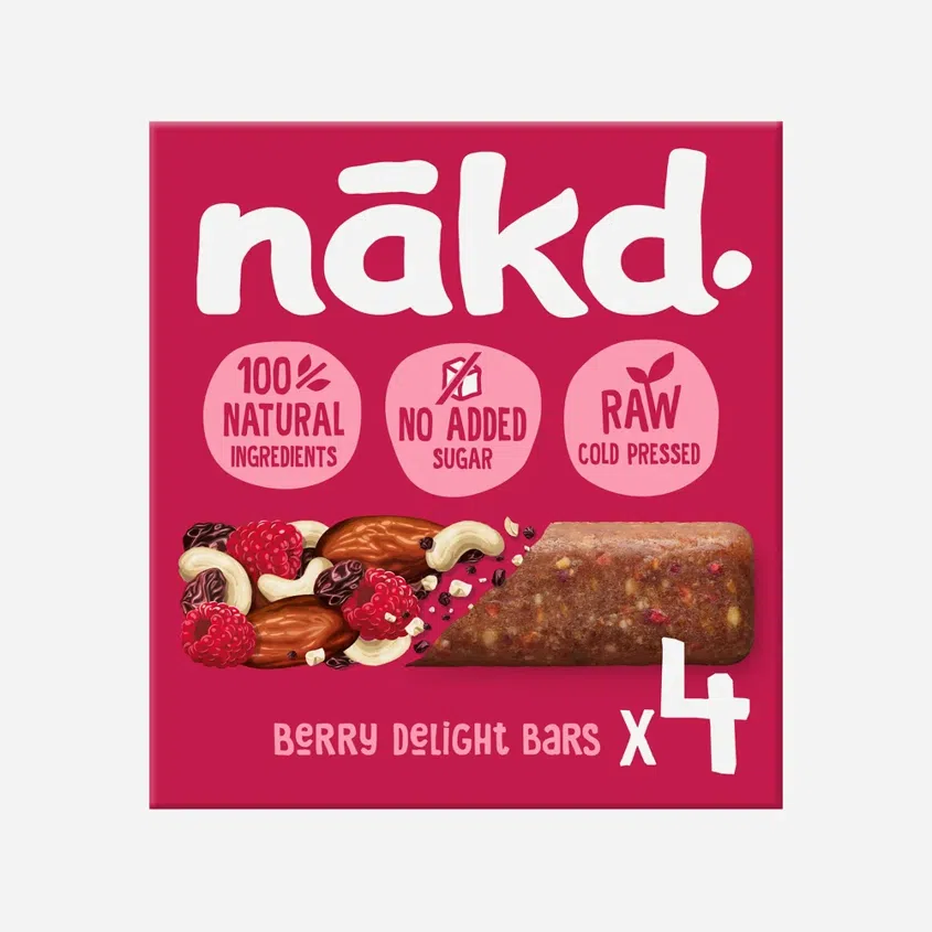 Berry Delight - Ovocno-orieškové RAW tyčinky s malinami 35g x 4