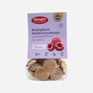 Bezlepková Pohanková - malinové sušienky BIO