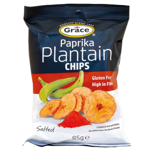 Bezlepkové chipsy zo zelených banánov plantain paprikovej