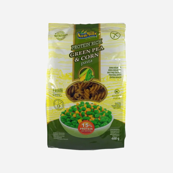 Bezlepkové kukuričné cestoviny - Fusilli zo zeleného hrachu