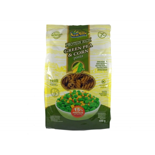 Bezlepkové kukuričné cestoviny - Fusilli zo zeleného hrachu