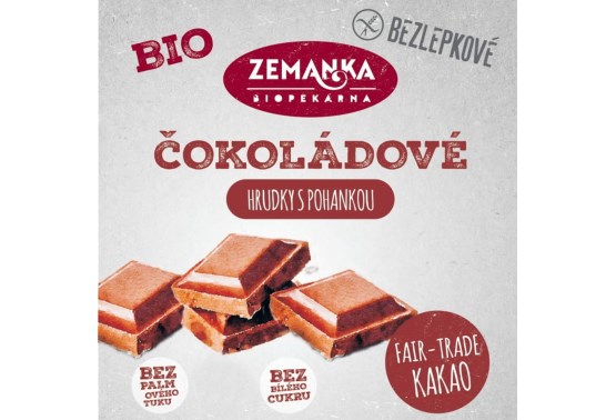 Bezlepkové pohánkové hrudky s čokoládou BIO