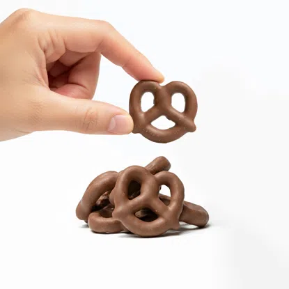 Bezlepkové praclíky v mliečnej čokoláde