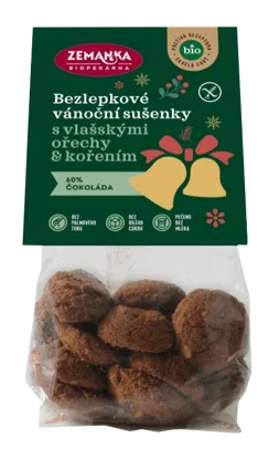 Bezlepkové vianočné sušienky s vlašskými orechmi a korením BIO