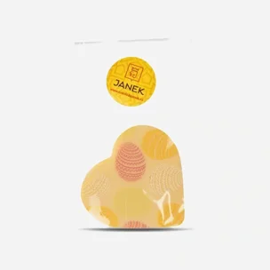 Biele čokoládové srdiečko s veľkonočnou potlačou